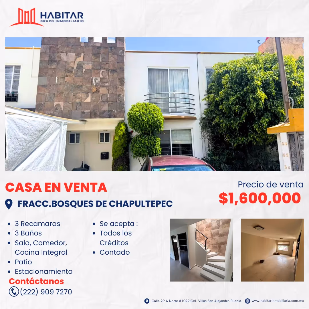VENTA DE CASA EN FRACC. BOSQUES DE CHAPULTEPEC