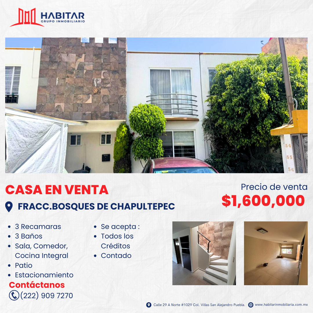 VENTA DE CASA EN FRACC. BOSQUES DE CHAPULTEPEC
