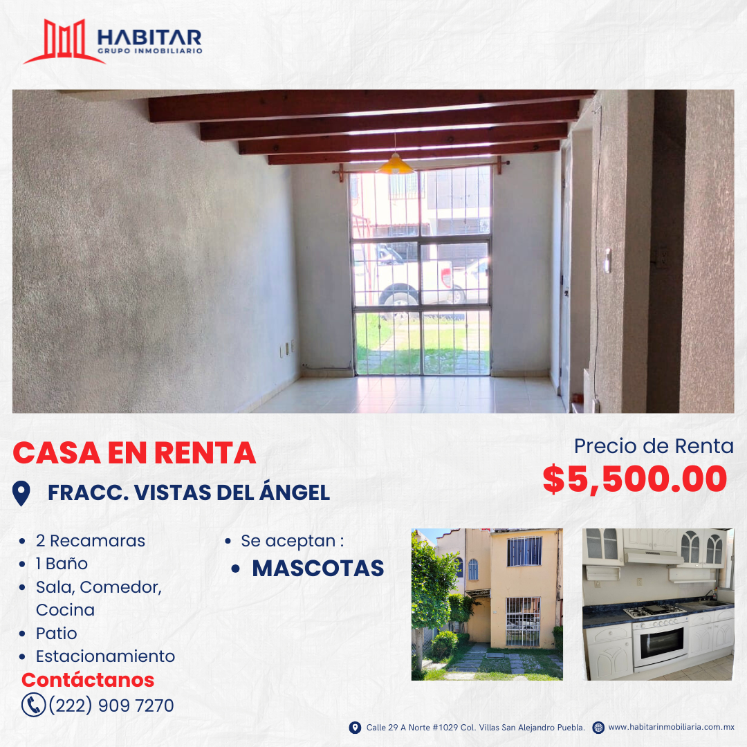 V38: RENTA DE CASA EN FRACC. VISTAS DEL ANGEL