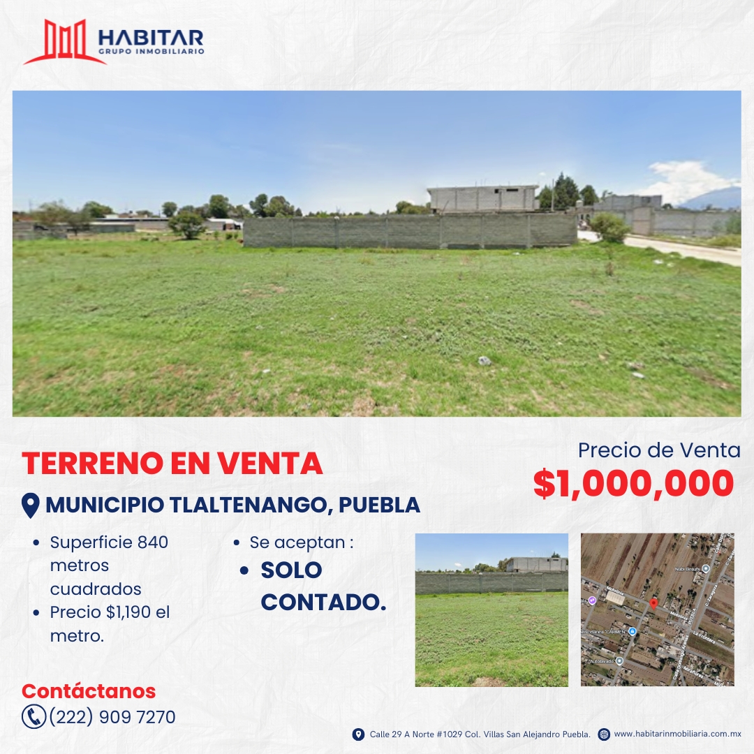 V49: VENTA DE TERRENO EN TLALTENANGO