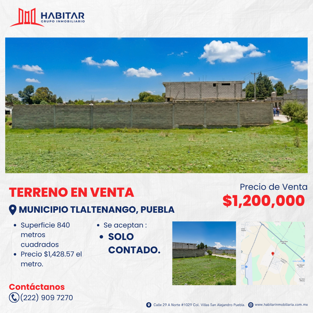 V49: VENTA DE TERRENO EN TLALTENANGO