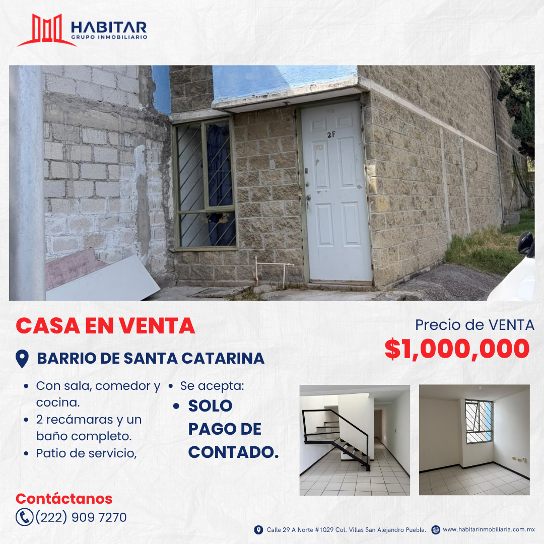 V60 - CASA EN VENTA - CONJUNTO HABITACIONAL BARRIO DE SANTA CATARINA