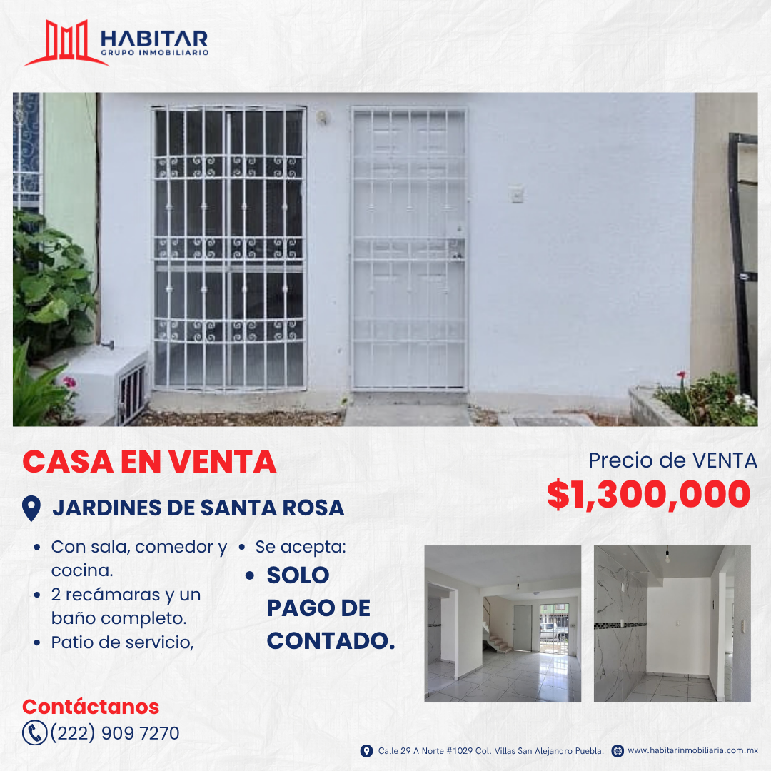V61 - VENTA DE CASA EN JARDINES DE SANTA ROSA