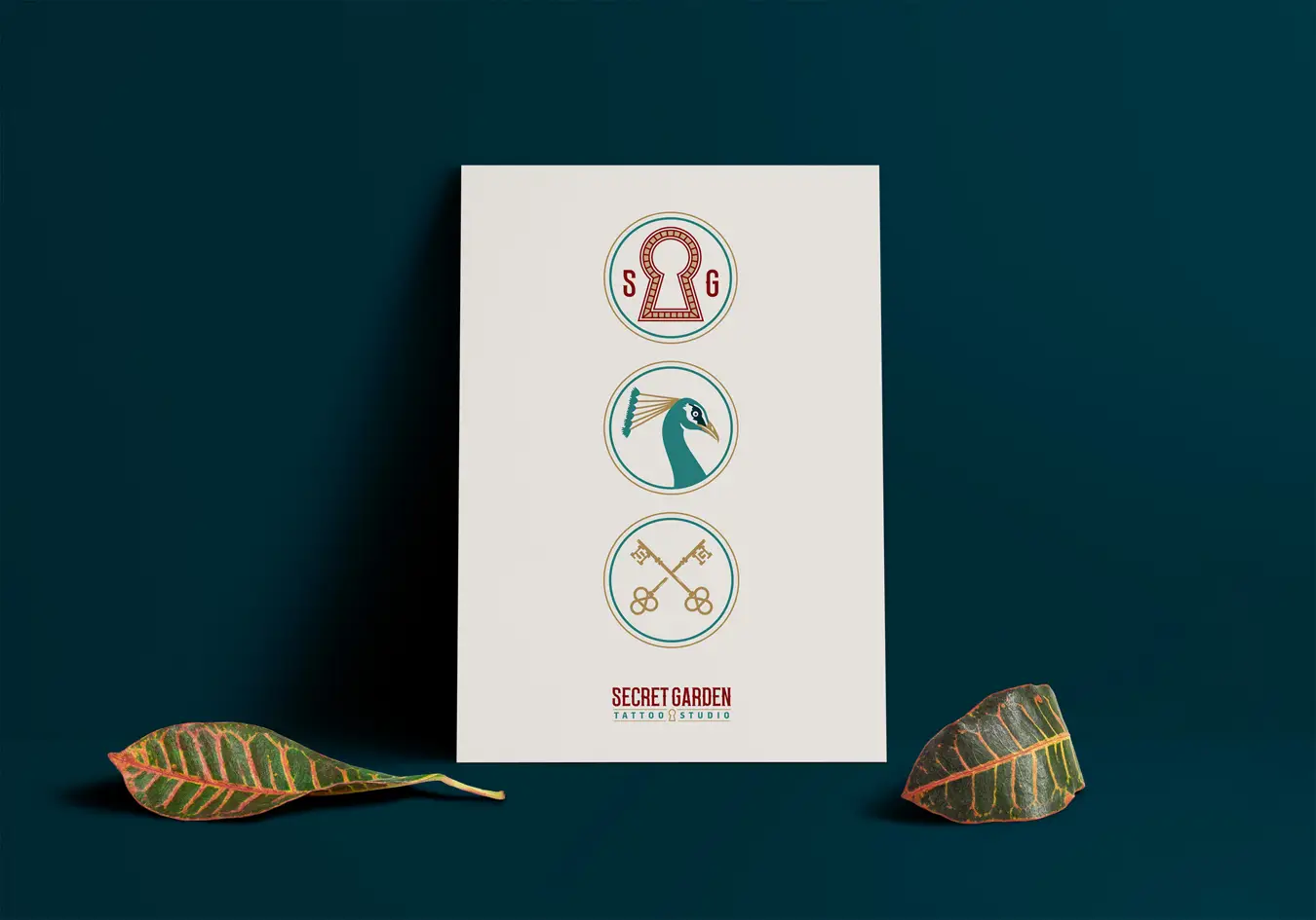 Example of Secret Garden brand elements applied to an art print