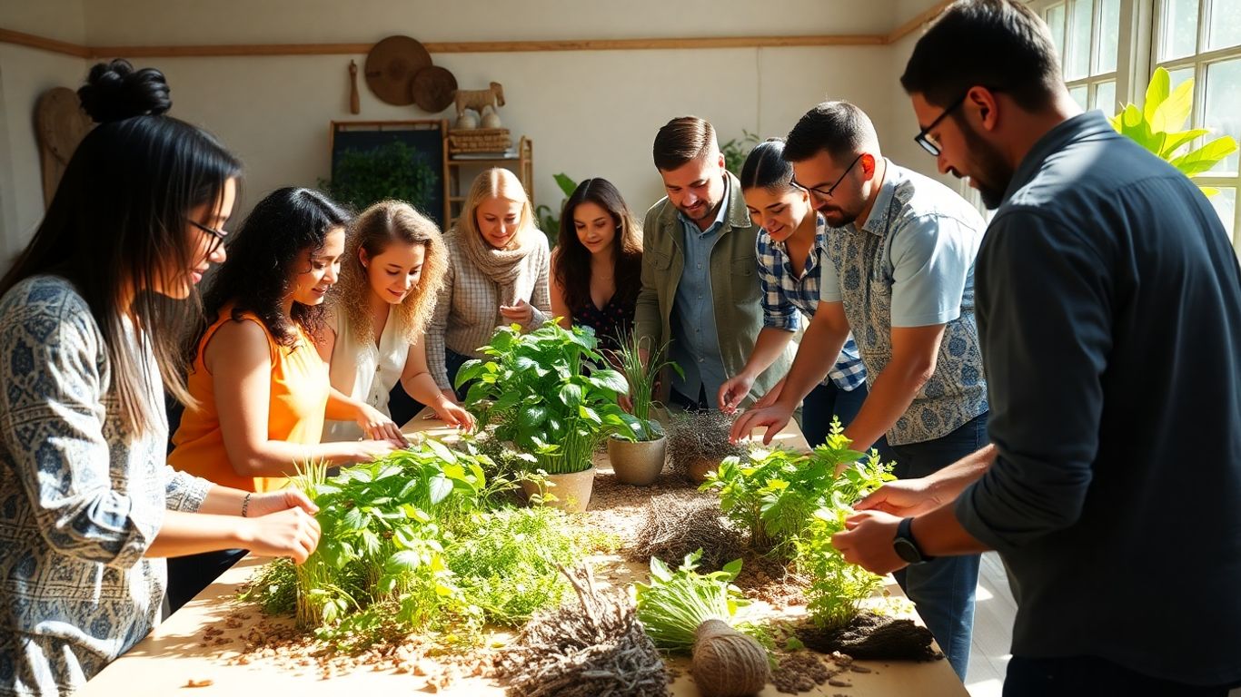People working together on sustainable supply chain solutions.