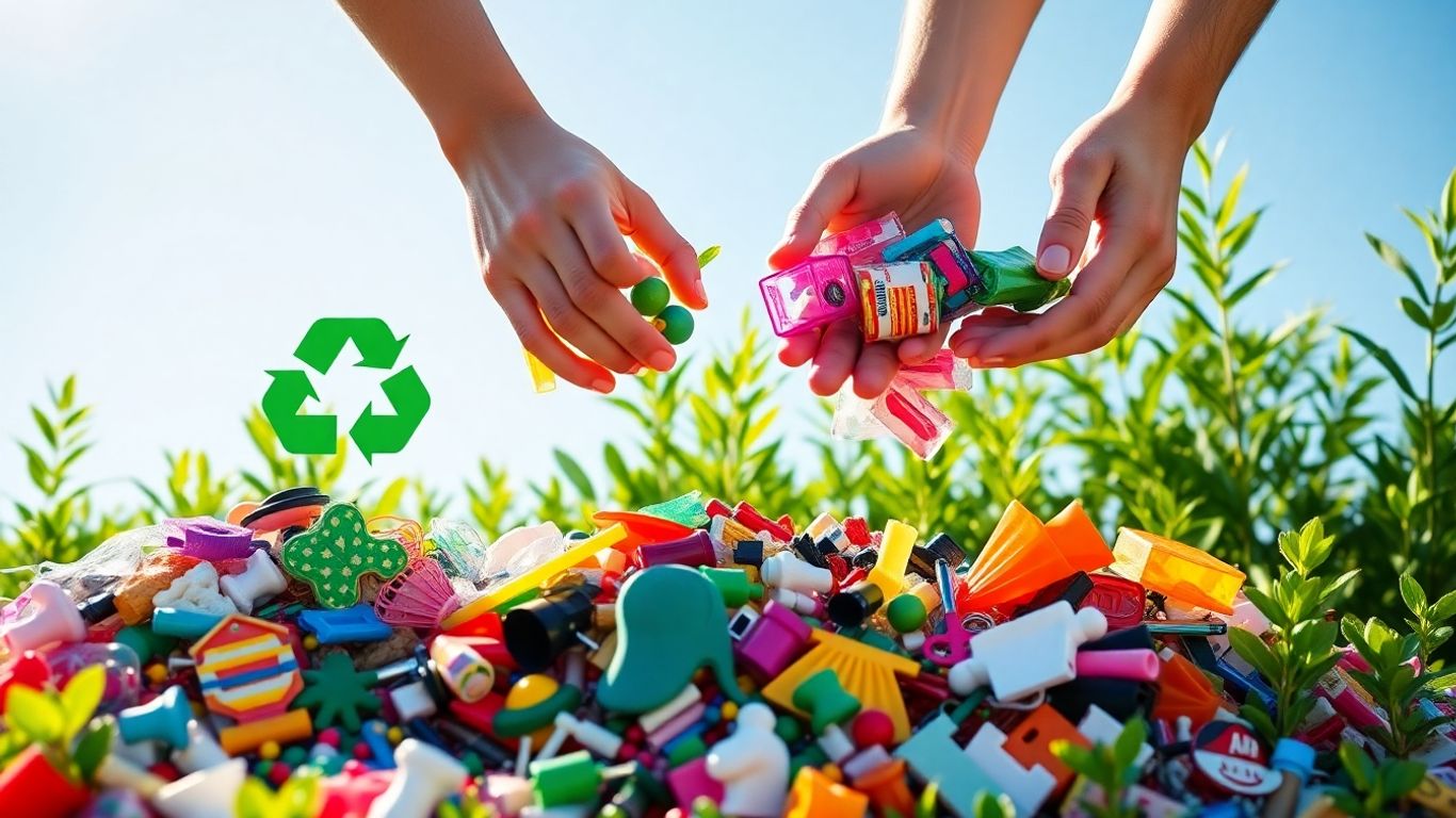Sustainable living: sorting items for recycling, reuse, and refusal.