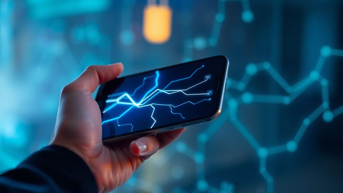 Secure account login interface on a smartphone.