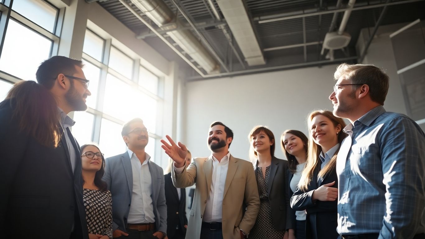 Professionals looking towards a bright future horizon.