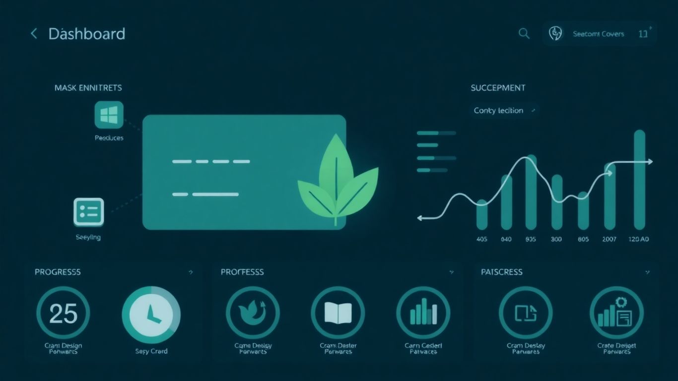 EcoVadis platform dashboard with sustainability icons and progress.