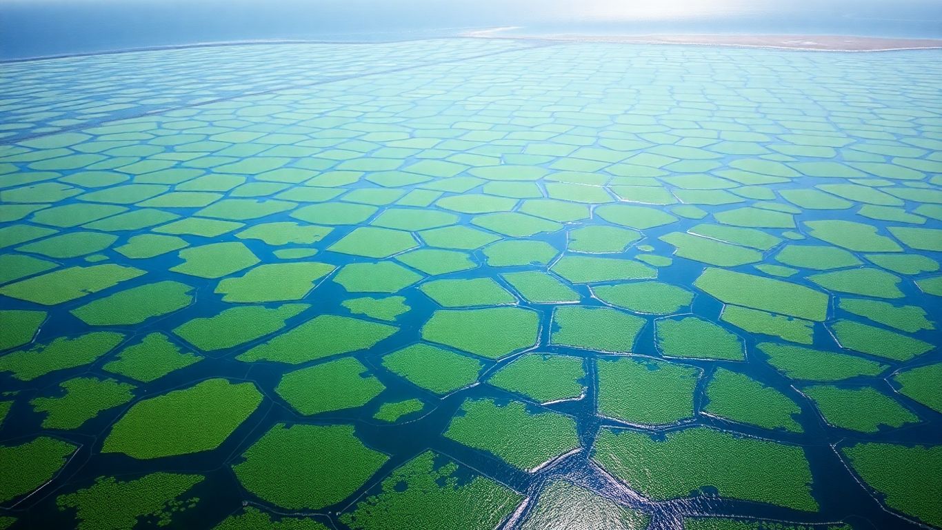 Ocean algae farms for carbon capture.
