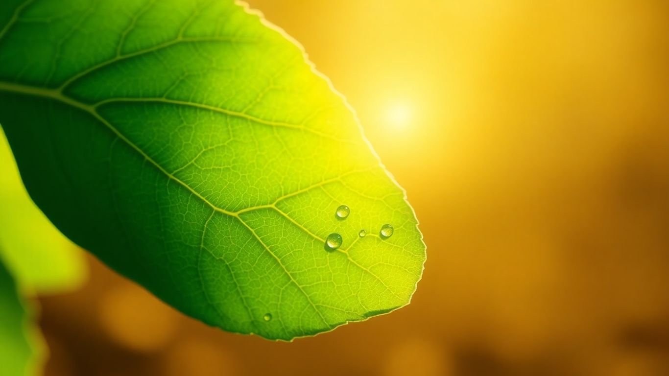 Green leaf globe with sunlight, symbolizing business sustainability.