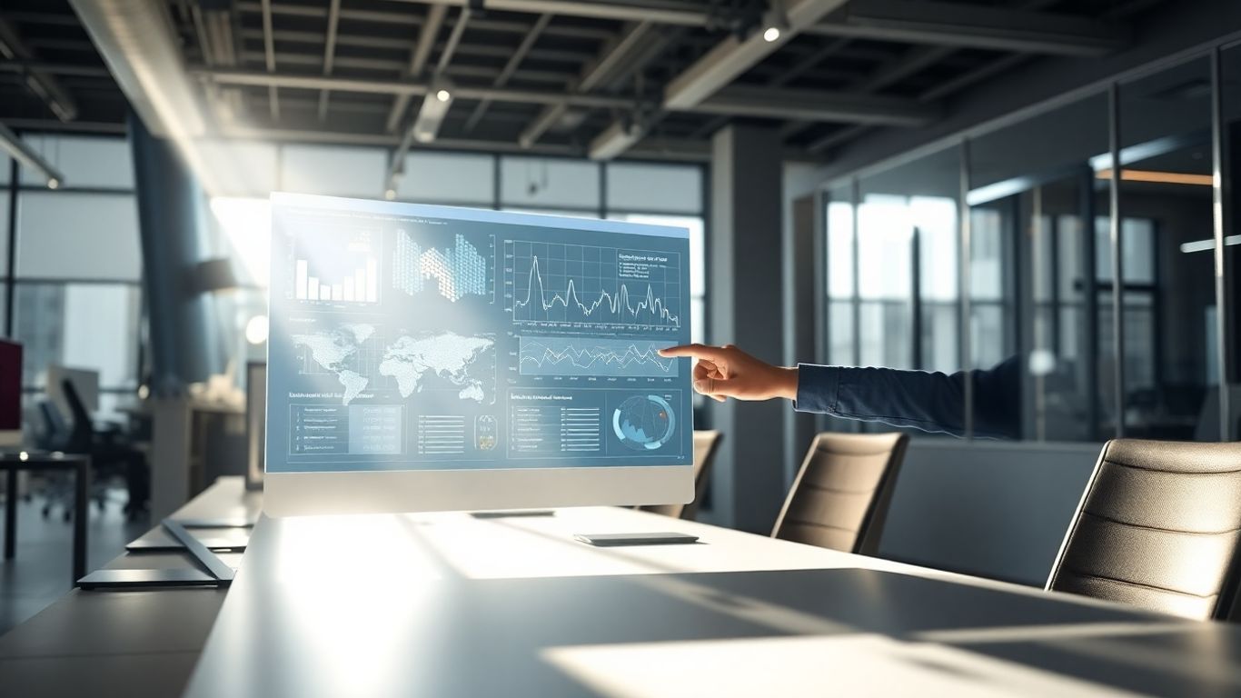 Workiva ESG reporting interface on a digital screen.