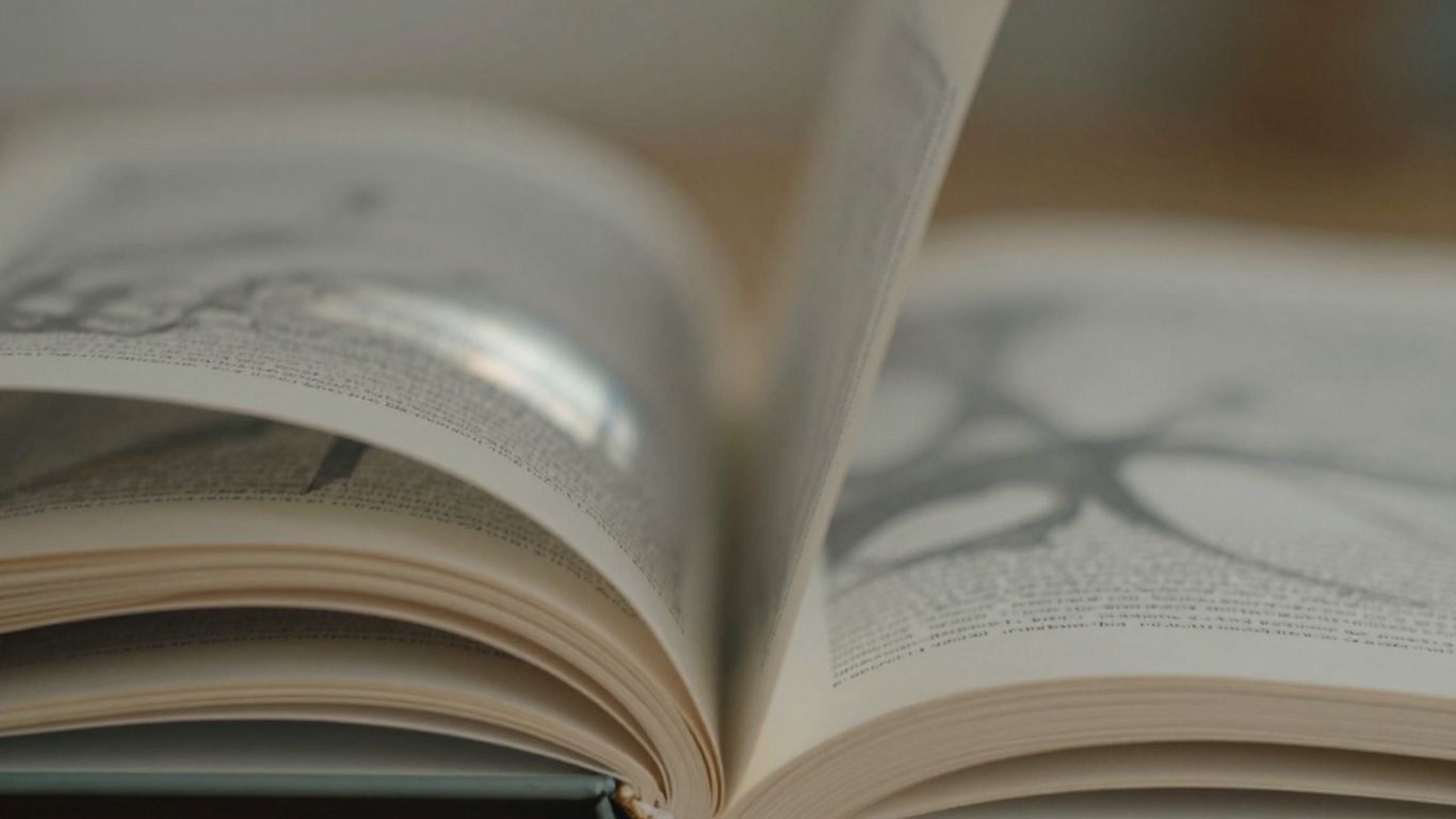 Journal pages with abstract patterns and light refractions.