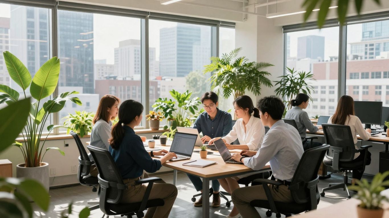 Business growth and sustainability analytics concept.