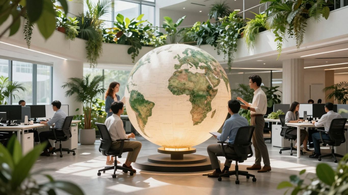 Business growth and sustainability analytics concept