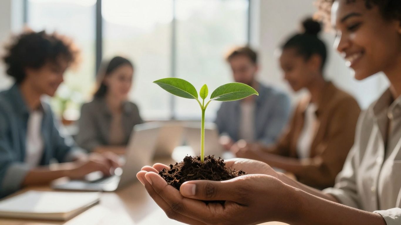 People collaborating for a sustainable future.