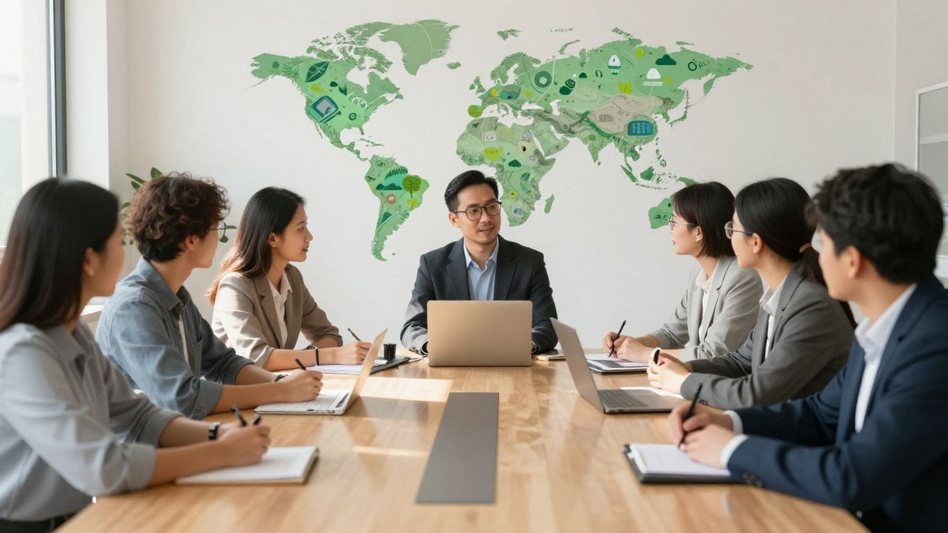 Corporate social responsibility models and global collaboration.