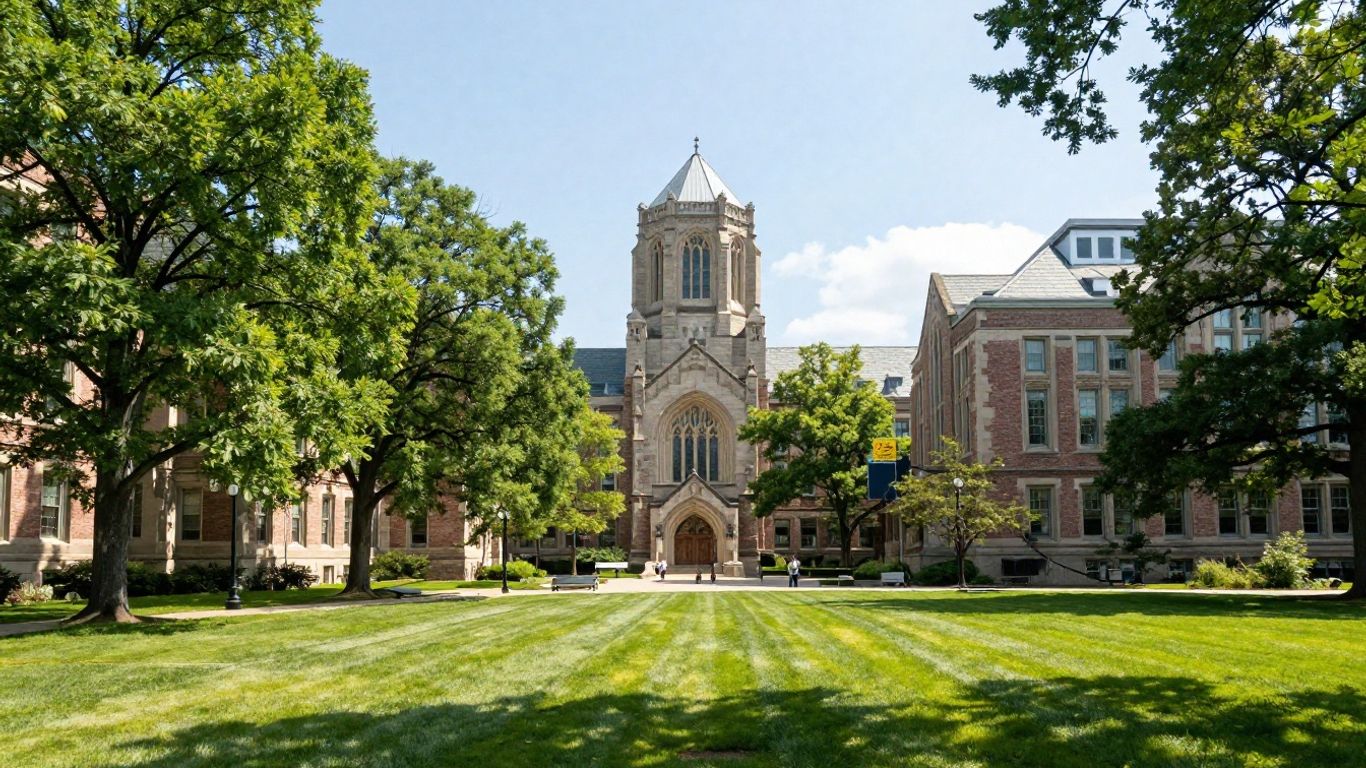 University of Toronto campus with green spaces and architecture.