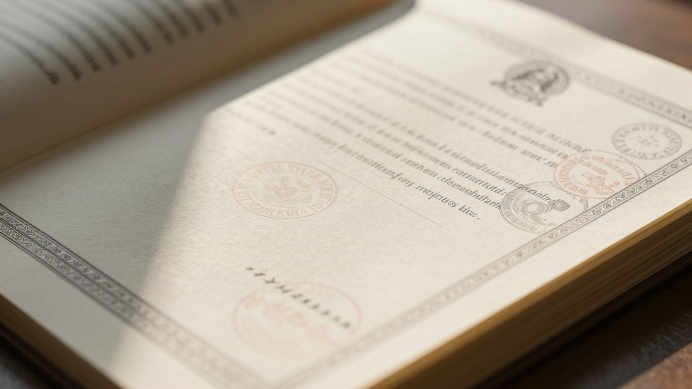 Official legal document with seals and stamps.