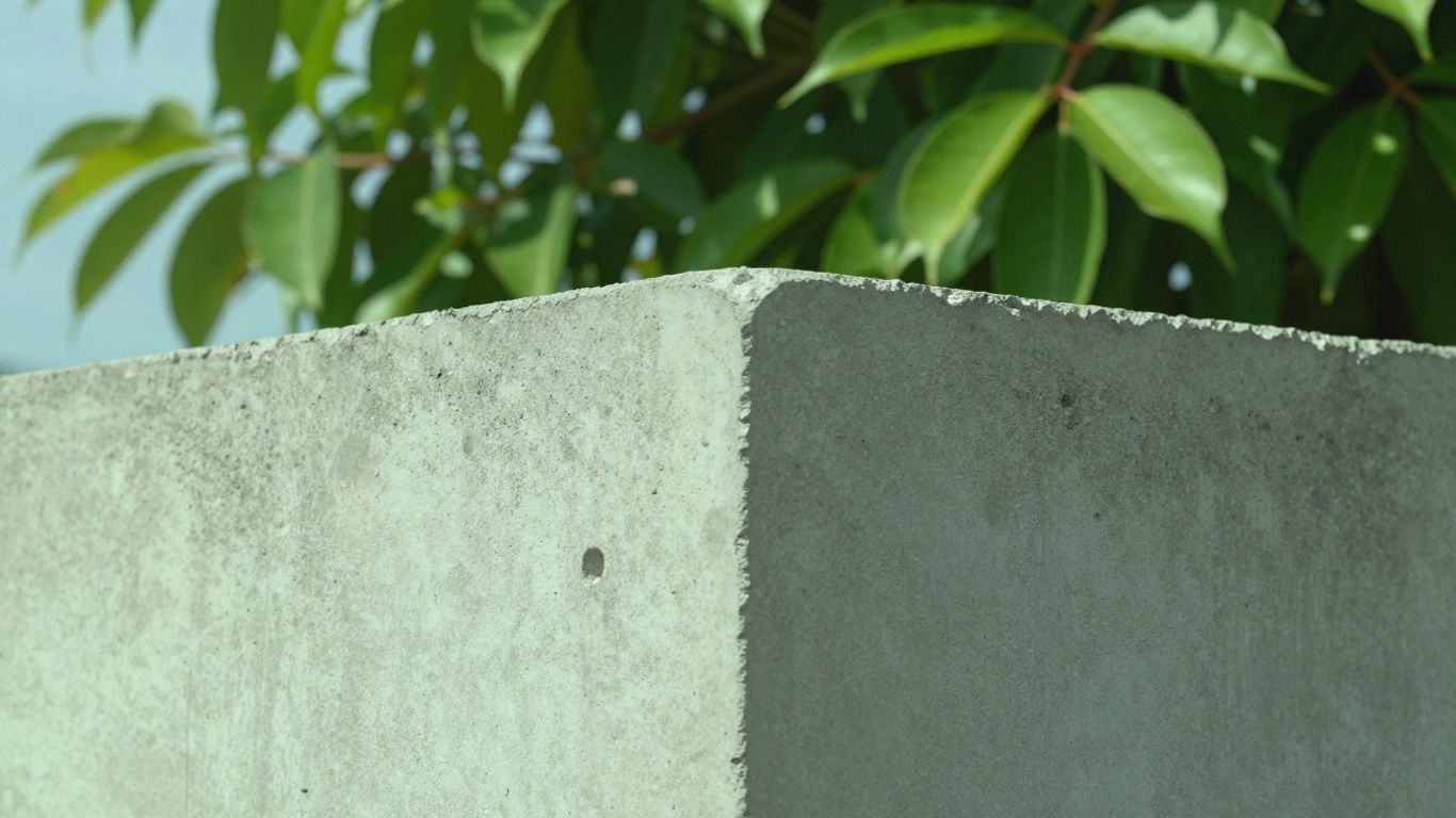 Concrete structure absorbing CO2 for a greener future.