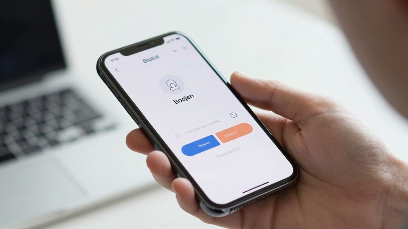 Client portal login screen on a smartphone.