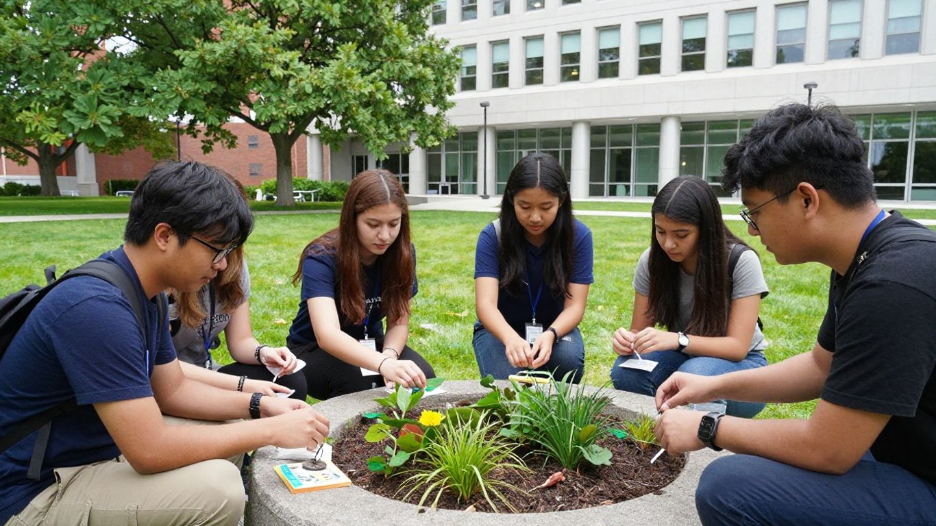 University of Waterloo students in sustainability program activities.