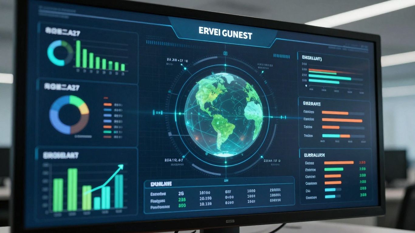 A modern professional dashboard displaying real-time environmental metrics