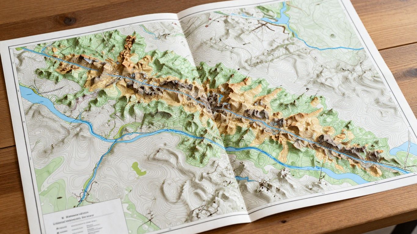 Topographic maps showing elevation