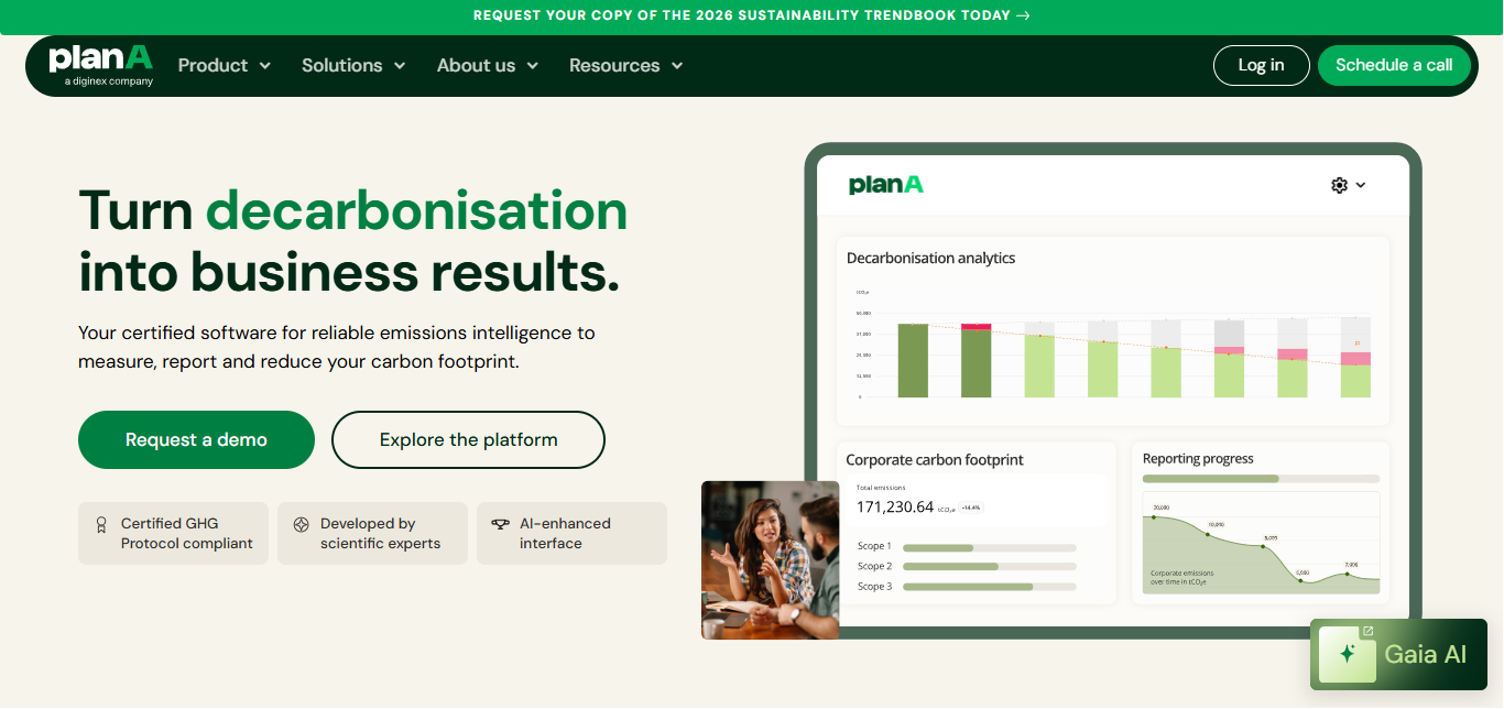 Plan A as a GHG reporting software