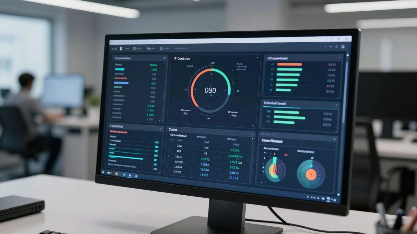 Dashboard visualizing real-time sustainability progress and trends