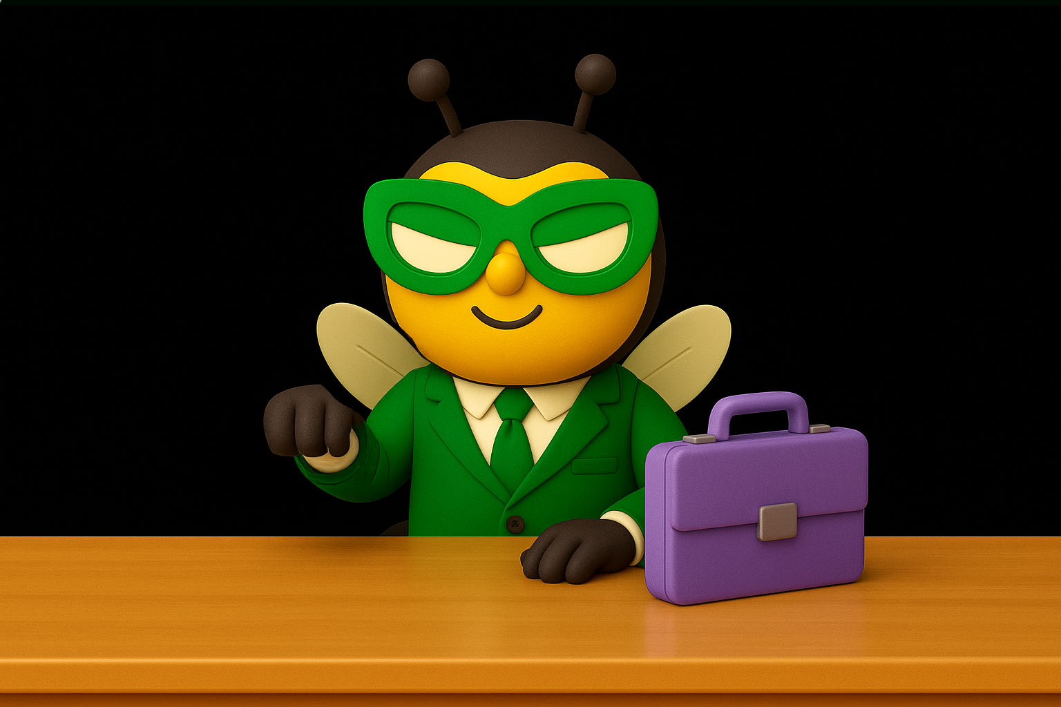 Lenny the bee as a business consultant 