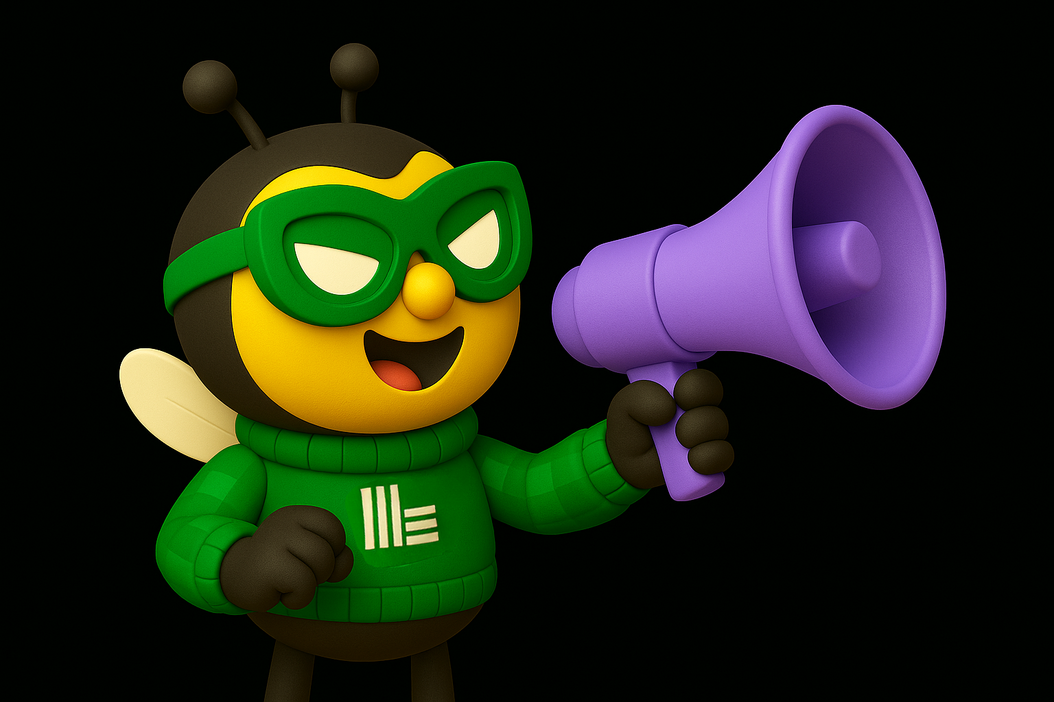 Lenny the bee luxandlines mascot announcing
