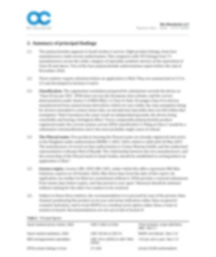 Assessment page, blurred for confidentiality