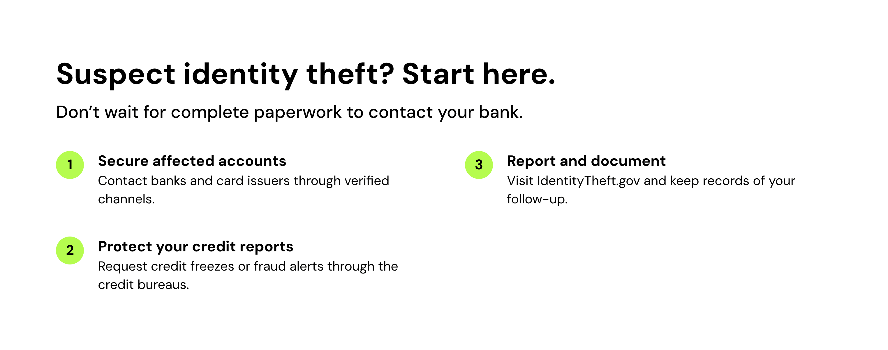 what to do if you suspect identity theft