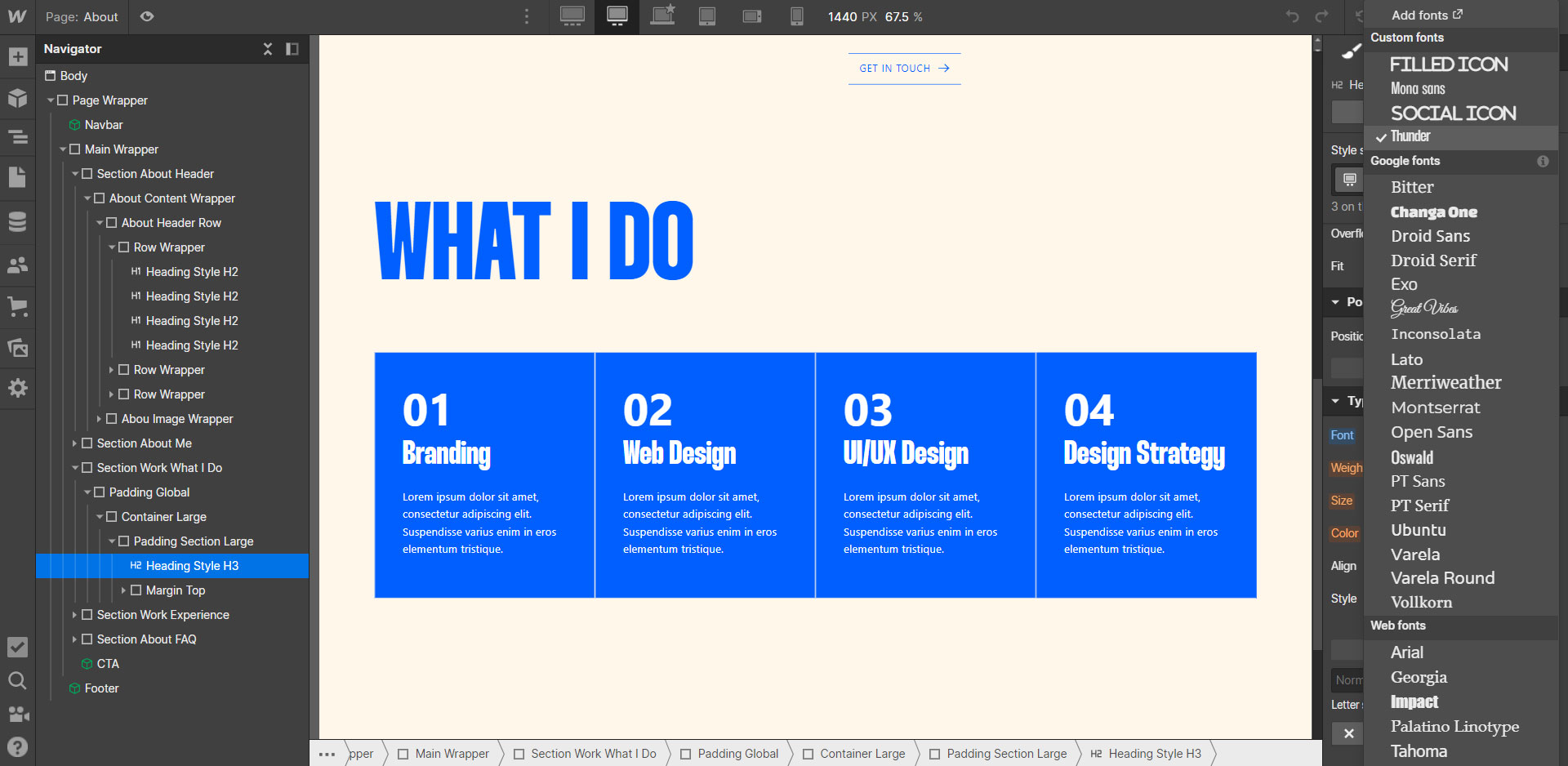Font Instructions - Bobby Webflow Template