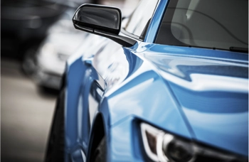 shot of a clean car on a lot