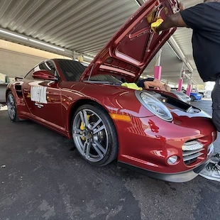Cool Auto Detailers get to Steam Clean an engine for the Longtail group