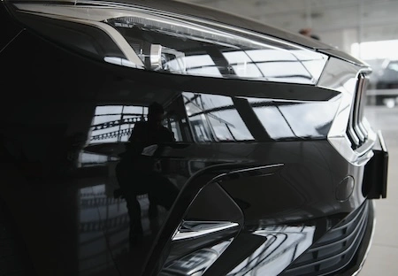 reflection on a ceramic coated car
