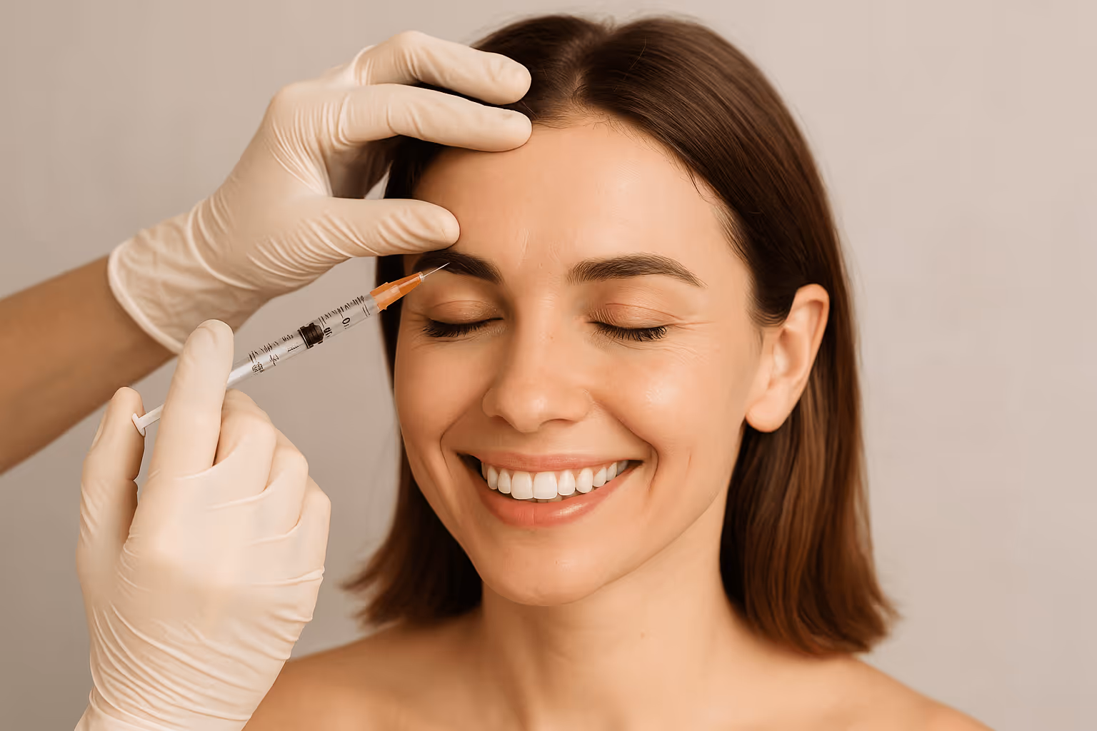 Eyebrow enhancement using botox in Wichita Falls spa setting
