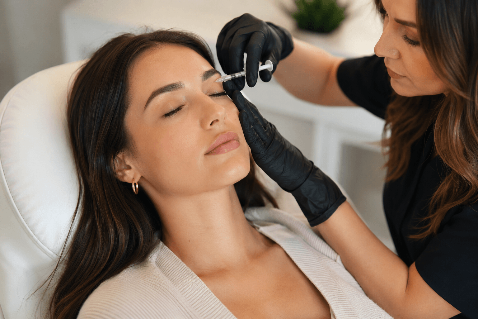 Patient receiving Botox treatment in Wichita Falls Texas for early wrinkle prevention