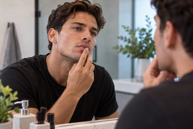 Man in Wichita Falls, Texas considering subtle lip filler for a more balanced facial profile