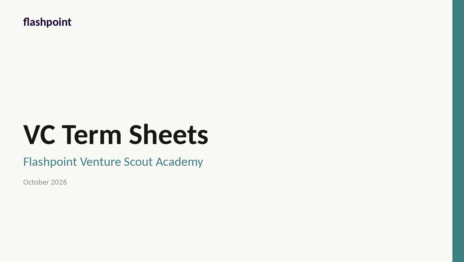 VC Term Sheets Explained: A Scout Academy Recap