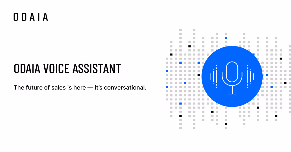 Social thumbnail image for ODAIA Voice Assistant - simple graphic with text. 
