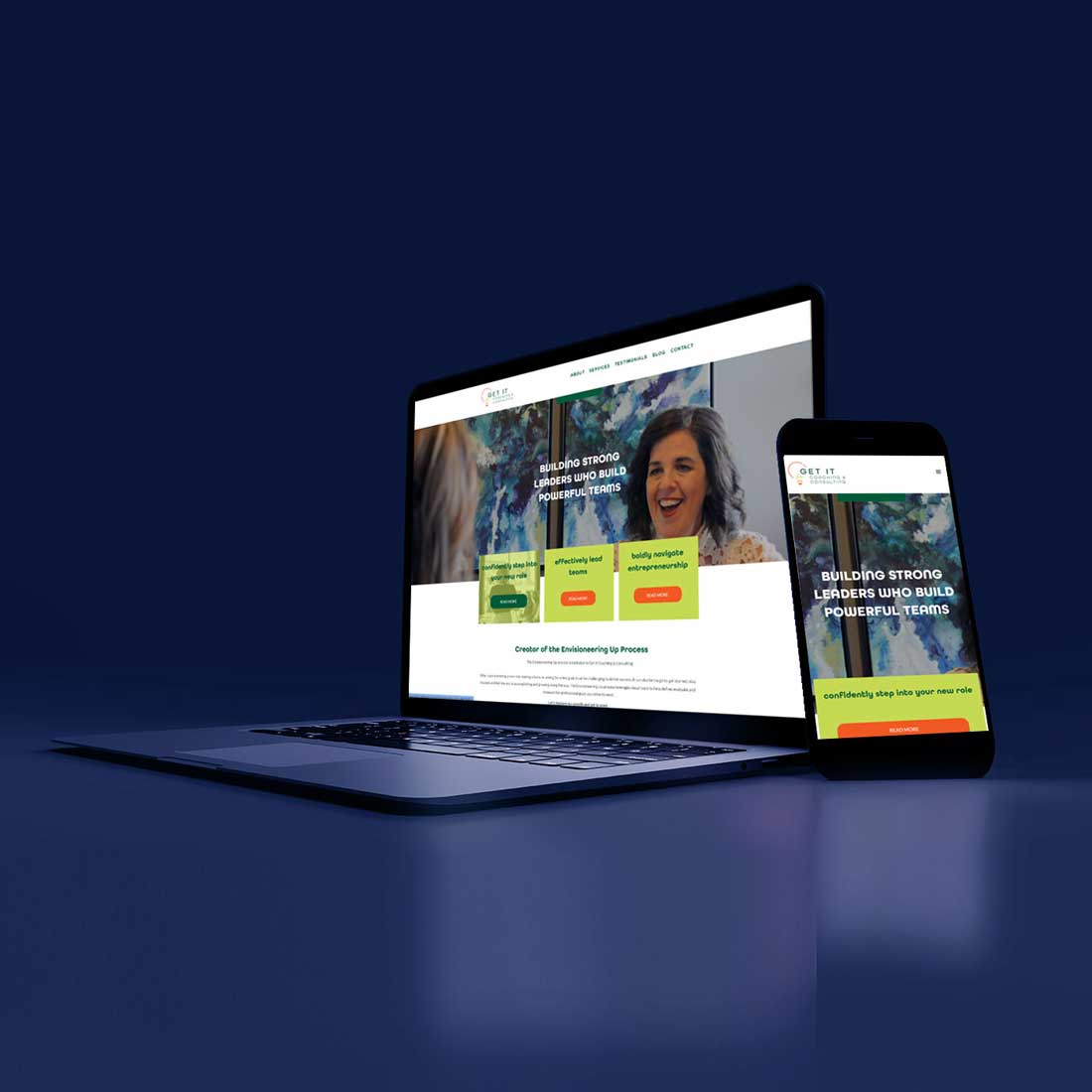 webflow design agency designed a website for an executive coaching firm