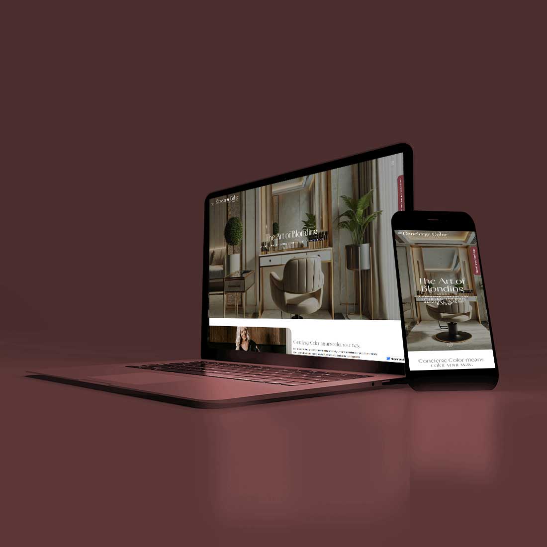 hair salon website by webflow design agency