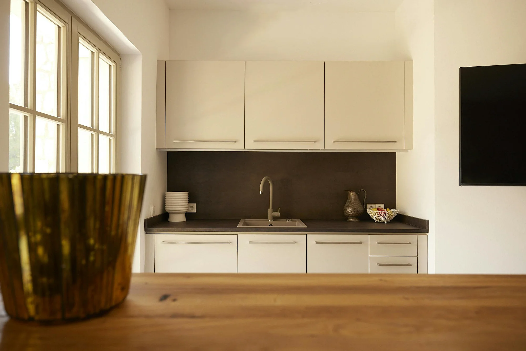 Modern minimalist kitchen design in ByMilagro luxury villa Mallorca