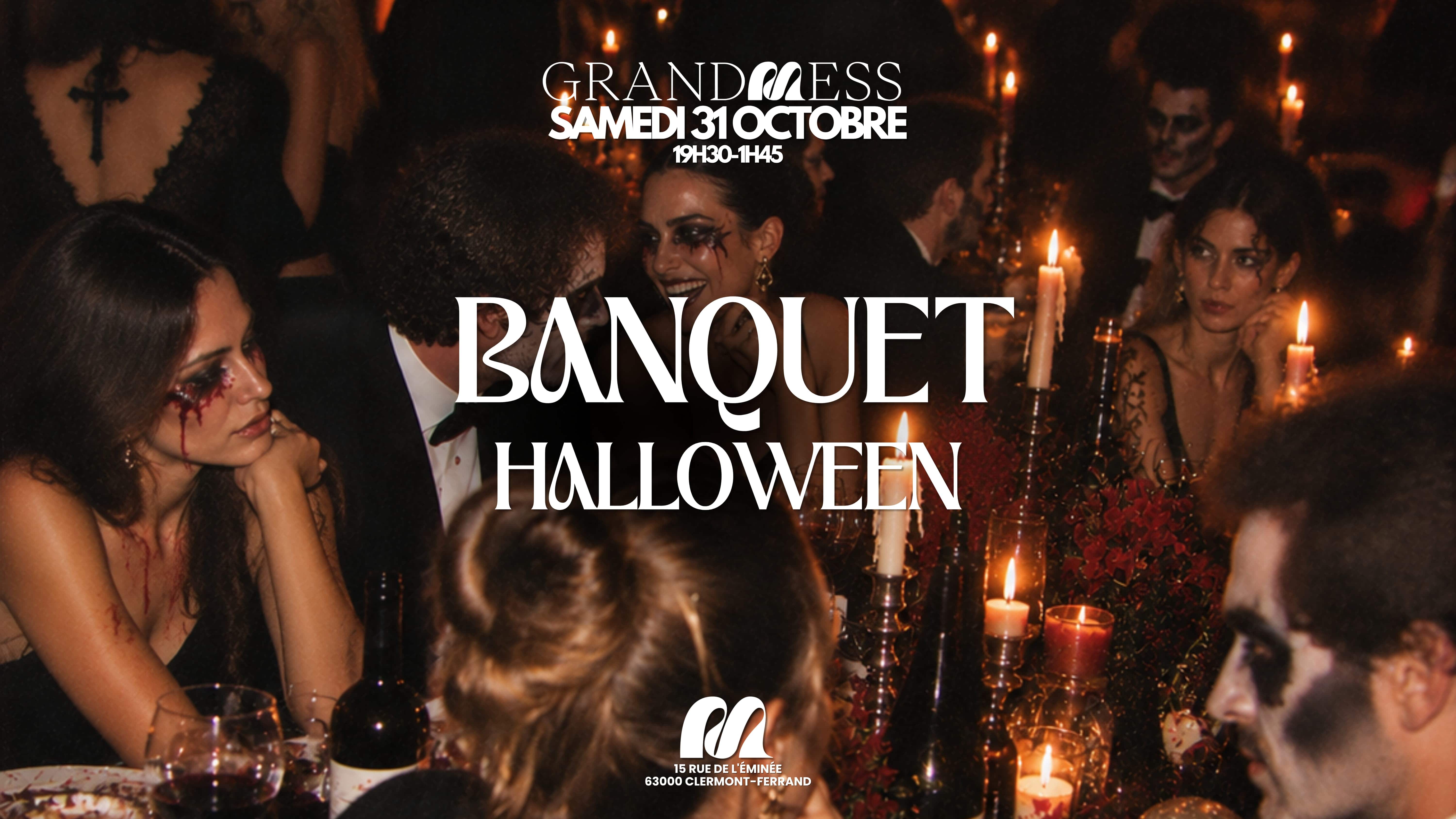 affiche banquet halloween à grand mess