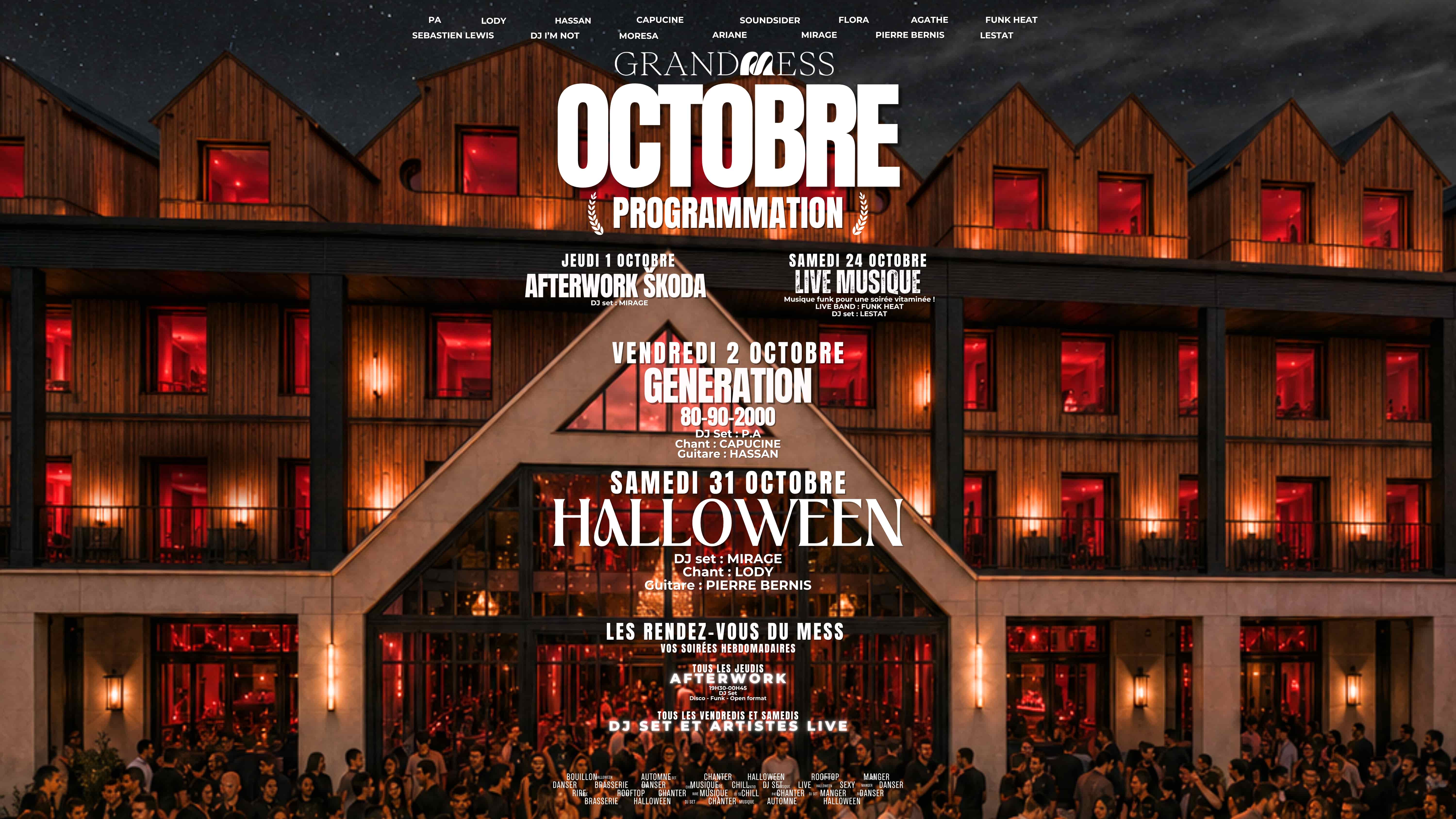 programmation octobre événements Grand Mess