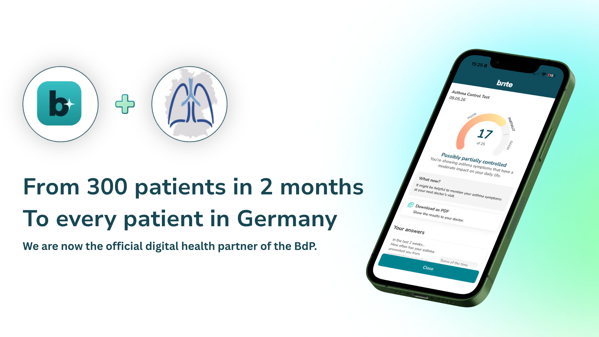 brite™ kooperiert mit dem BdP und begleitet Asthma- und COPD-Patienten deutschlandweit digital.