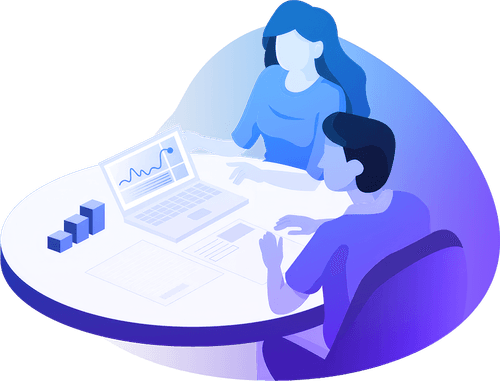 Illustration of Pharmacist working with counselor